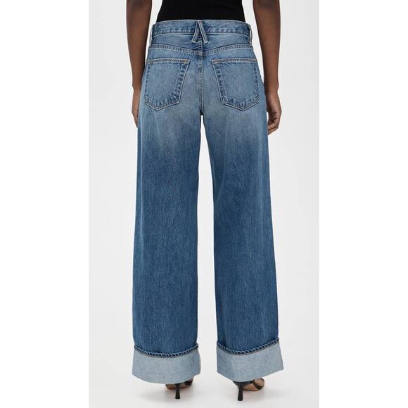 SLVRLAKE Turn Up Jeans in Nine to Five Blue 26 - Picture 3 of 4